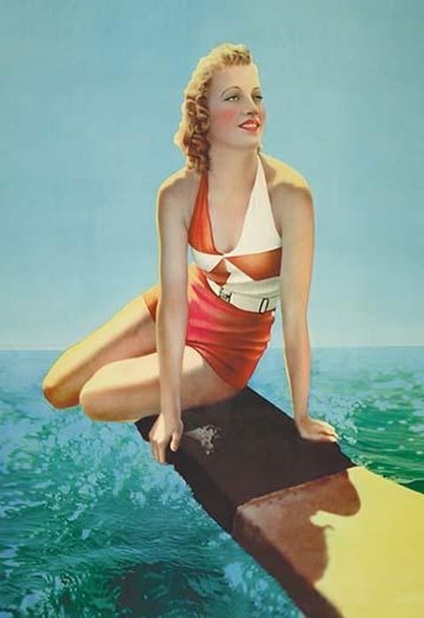 Kathy at the Pool - Art Print