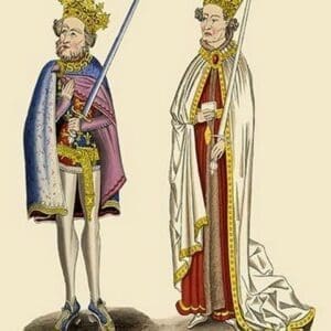 King John and King Henry 1st by H. Shaw - Art Print