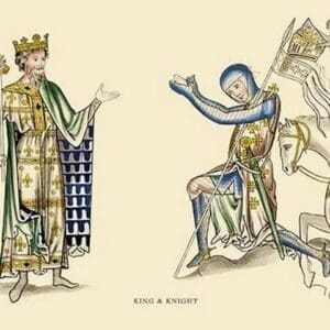 King and Knight by H. Shaw - Art Print