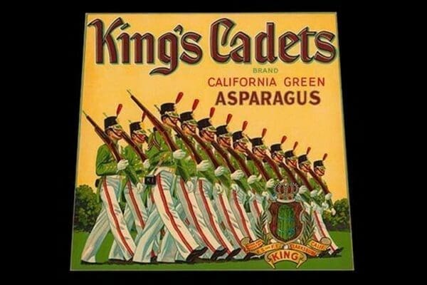 King's Cadets California Green Asparagus by Union Lithograph Co. - Art Print