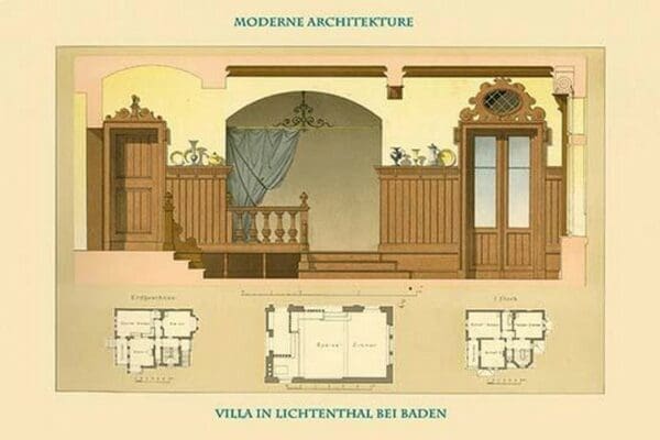 Kitchen in Villa in Lichtenthal Near Baden by Lambert & Stahl - Art Print