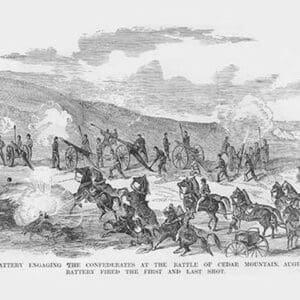 Knapp's Battery at the Battle of Cedar Mountain by Frank Leslie - Art Print