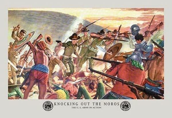 Knocking Out the Moros by H. Charles McBarron Jr. - Art Print