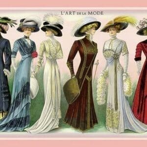 L'Art de la Mode: A Variety of Beautiful Fashions - Art Print