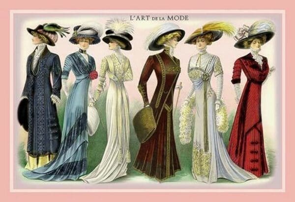 L'Art de la Mode: A Variety of Beautiful Fashions - Art Print