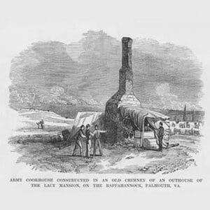 Lacy Mansion Chimney used as a Cookhouse by Frank Leslie - Art Print