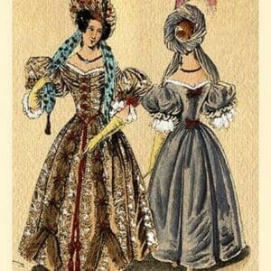 Ladies with Feathered Hats - Art Print