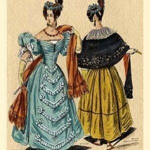 Ladies with Matching Hats - Art Print