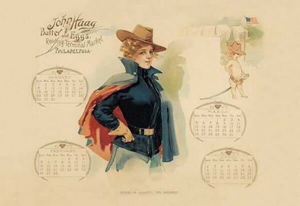 Lady in the Army: John Haag Calendar by FREE LIBRARY OF PHILADELPHIA - Art Print