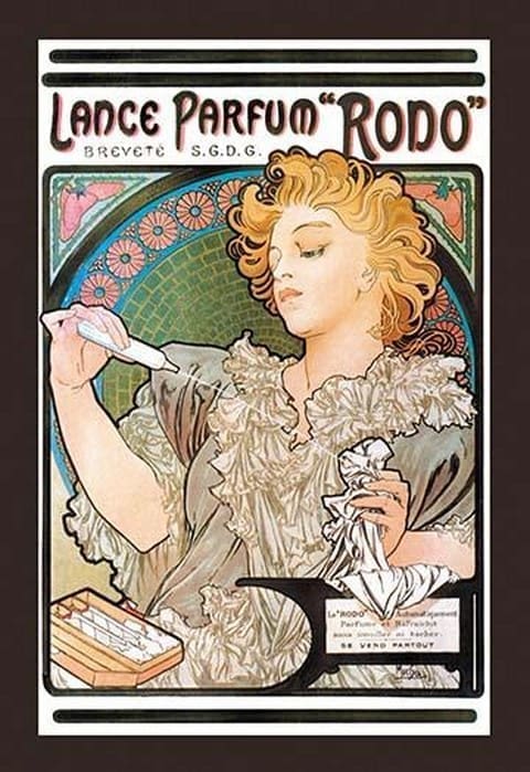 Lance Perfume 'Rodo' by Alphonse Mucha - Art Print