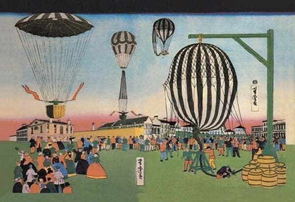 Launching of Hot Air Balloons - Art Print