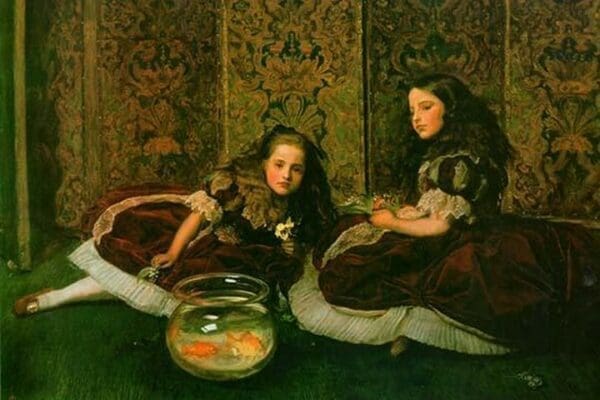 Leisure Hours by John Everett Millais - Art Print