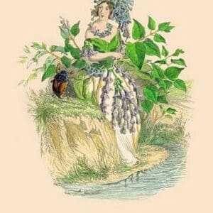 Lilas by J.J. Grandville - Art Print