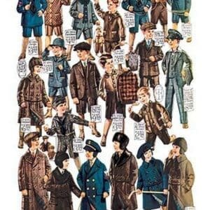 Little Boys Modeling Garments - Art Print