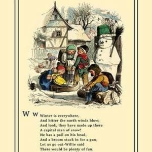 Little Lily's Alphabet: Winter is Everywhere by Oscar Pletsch - Art Print