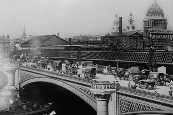 London's Black Friar's Bridge - Art Print