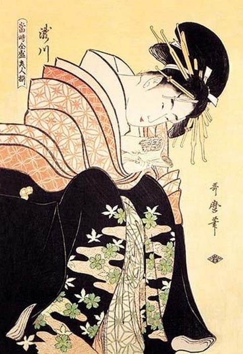 Love Letter by Utamaro - Art Print