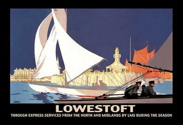 Lowestoft: Through Express Services from the North and Midlands by LMS During the Season by Hap Hadley - Art Print