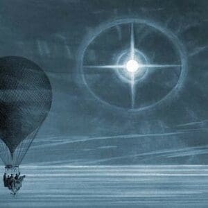 Lunar glow in Balloon Flight - Art Print