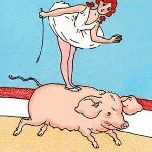 Madame Eva Henri Golant & Pig - Art Print