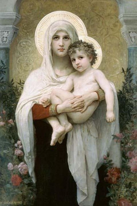 Madonna of the Roses by William Bouguereau - Art Print