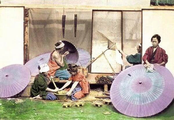 Making Umbrellas by Suzuki - Art Print