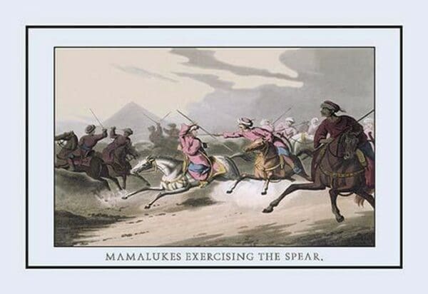 Mamalukes Exercising the Spear by J.H. Clark - Art Print