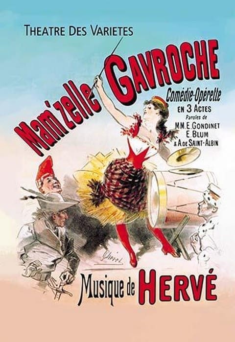 Mam'zelle Gavroche Comedie-Operette by Jules Cheret - Art Print