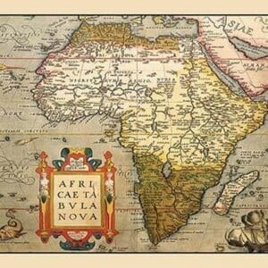 Map of Africa by A. Ortelius - Art Print