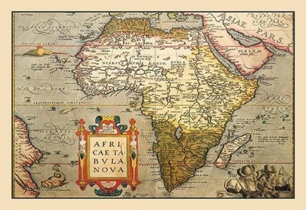 Map of Africa by A. Ortelius - Art Print