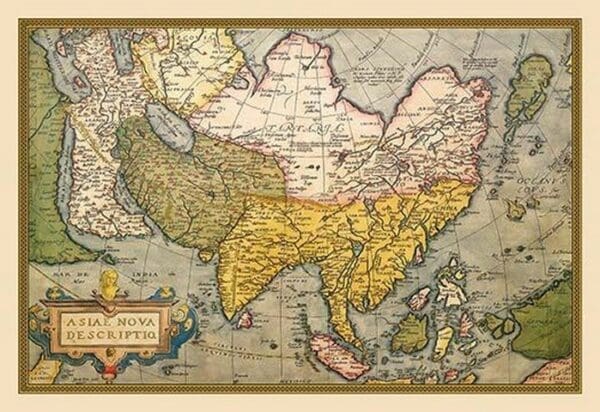 Map of Asia by A. Ortelius - Art Print