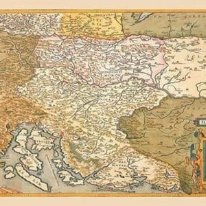 Map of Eastern Europe #4 by A. Ortelius - Art Print