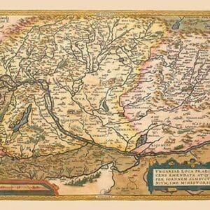 Map of Eastern Europe by A. Ortelius - Art Print