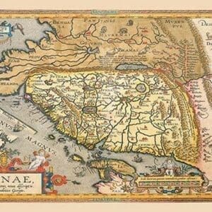 Map of Far East China by A. Ortelius - Art Print