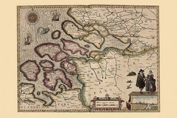 Map of Holland by Pieter van den Keere - Art Print