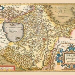 Map of Italy Near Florence by A. Ortelius - Art Print