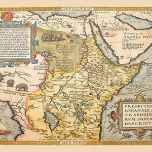 Map of Northeastern Africa by A. Ortelius - Art Print