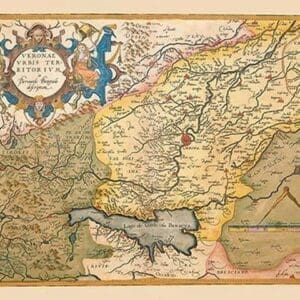 Map of Northeastern Italy - Verona by A. Ortelius - Art Print