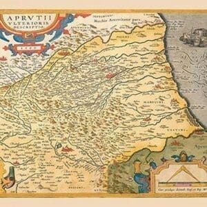 Map of Northeastern Italy by A. Ortelius - Art Print