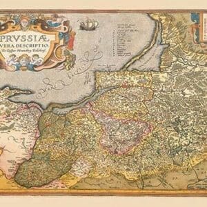 Map of Prussia by A. Ortelius - Art Print