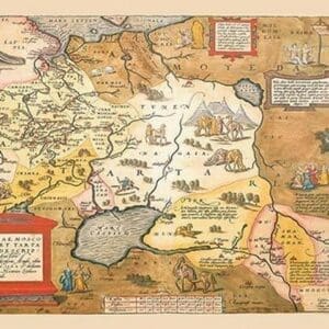 Map of Russia by A. Ortelius - Art Print