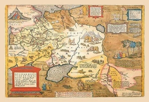 Map of Russia by A. Ortelius - Art Print