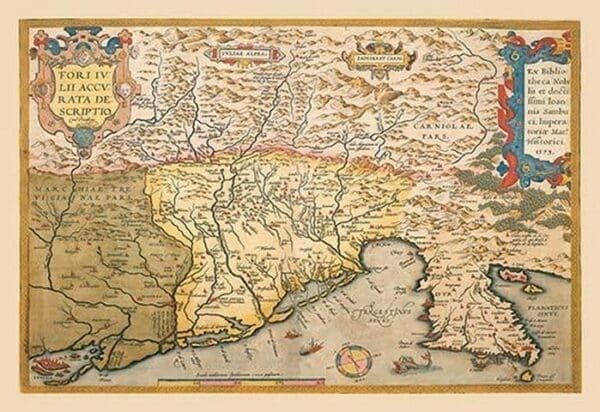 Map of Southern Europe by A. Ortelius - Art Print