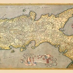 Map of Southern Italy by A. Ortelius - Art Print