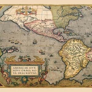 Map of The Americas by A. Ortelius - Art Print