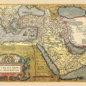 Map of The Middle East by A. Ortelius - Art Print