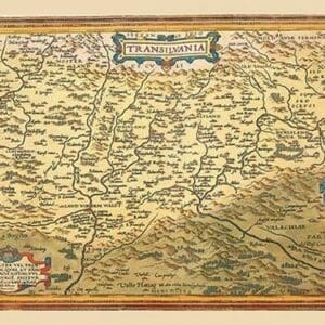 Map of Transylvania by A. Ortelius - Art Print