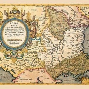 Map of the Balkans by A. Ortelius - Art Print