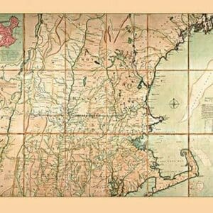 Map of the Most Inhabited Part of New England by Thomas Jefferys - Art Print