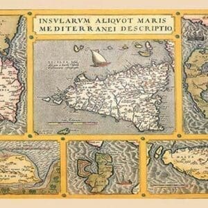 Maps of Italian Islands by A. Ortelius - Art Print